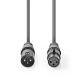 Εικόνα της Καλώδιο Nedis XLR M/F 3m Black COTH15010GY30