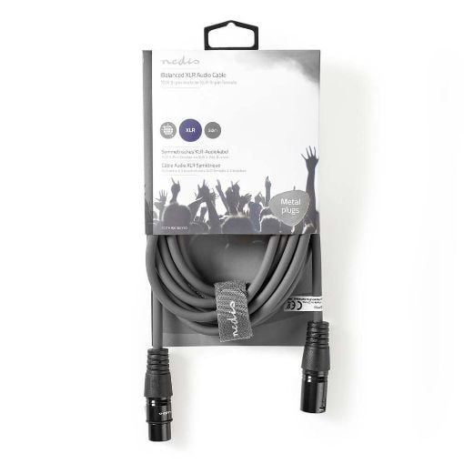 Εικόνα της Καλώδιο Nedis XLR M/F 5m Black COTH15010GY50