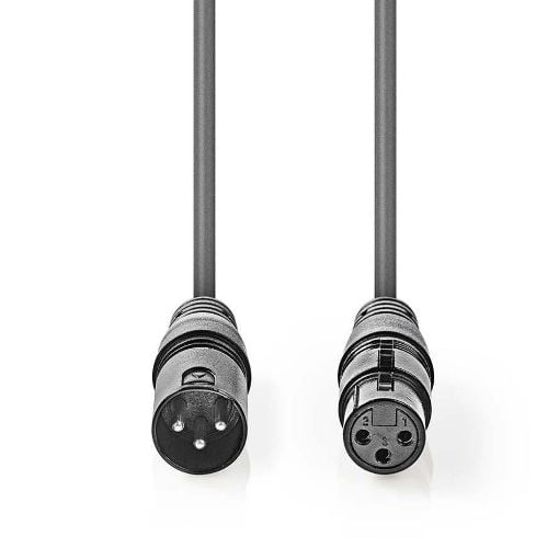 Εικόνα της Καλώδιο Nedis XLR M/F 5m Black COTH15010GY50