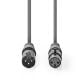 Εικόνα της Καλώδιο Nedis XLR M/F 5m Black COTH15010GY50