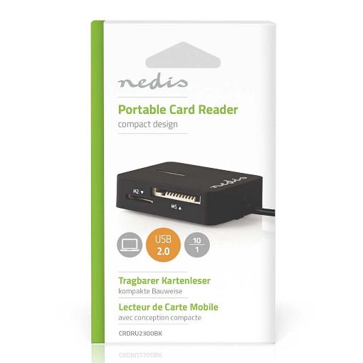 Εικόνα της Card Reader Nedis USB 2.0 Black CRDRU2300BK
