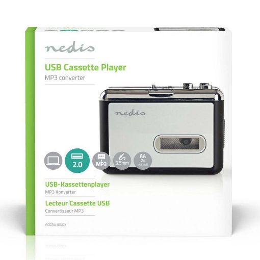 Εικόνα της Nedis USB Cassette Player with MP3 Converter ACGRU100GY