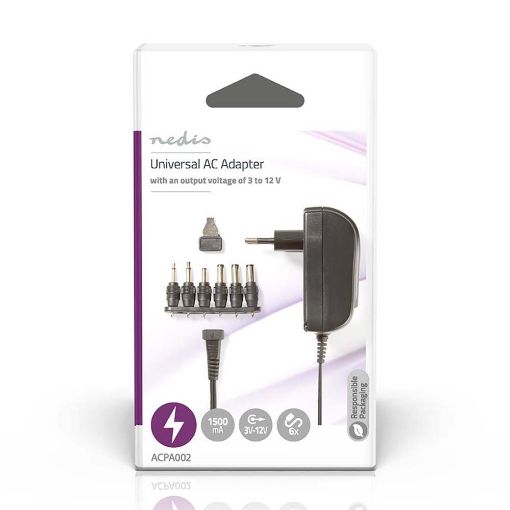 Εικόνα της Universal Τροφοδοτικό Nedis 12V/1.5A 18W ACPA002