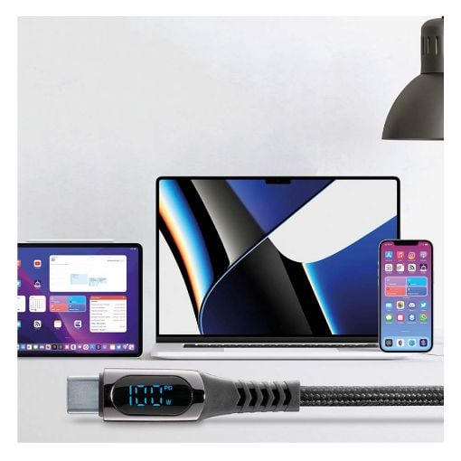 Εικόνα της Καλώδιο Cellular Line Display USB-C to USB-C Black 5Α 2m Black USBDATADISC2CTAB2K