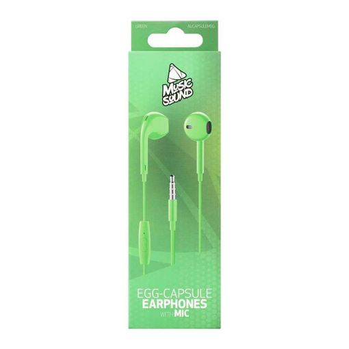 Εικόνα της Handsfree Cellular Line Jack 3,5mm Green AUCAPSULEMSG