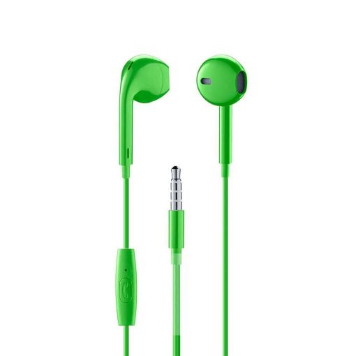 Εικόνα της Handsfree Cellular Line Jack 3,5mm Green AUCAPSULEMSG