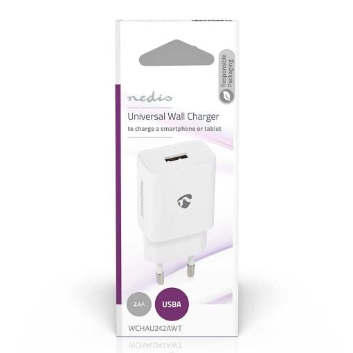 Εικόνα της Φορτιστής Nedis 12W USB-A White WCHAU242AWT