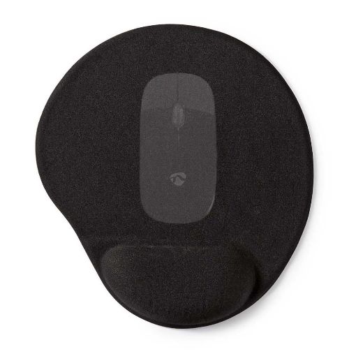 Εικόνα της Mouse Pad Nedis με Στήριγμα Καρπού Black MPADFG100BK
