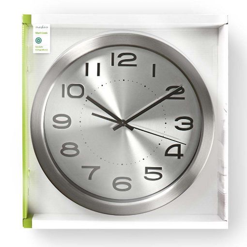 Εικόνα της Μεταλλικό Ρολόι Τοίχου Nedis 30cm Silver CLWA010MT30SR