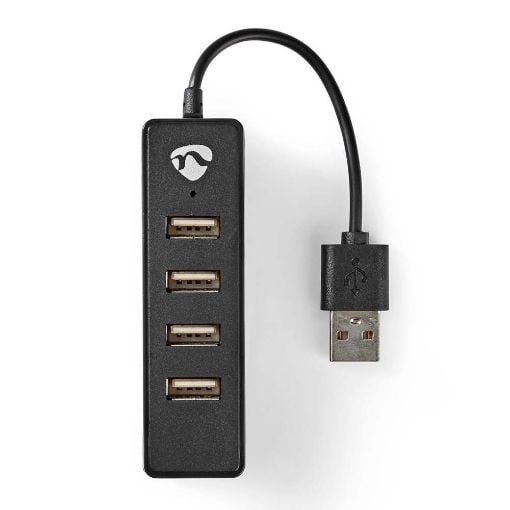 Εικόνα της USB Hub Nedis 4-Port USB-A Black UHUBU2420BK
