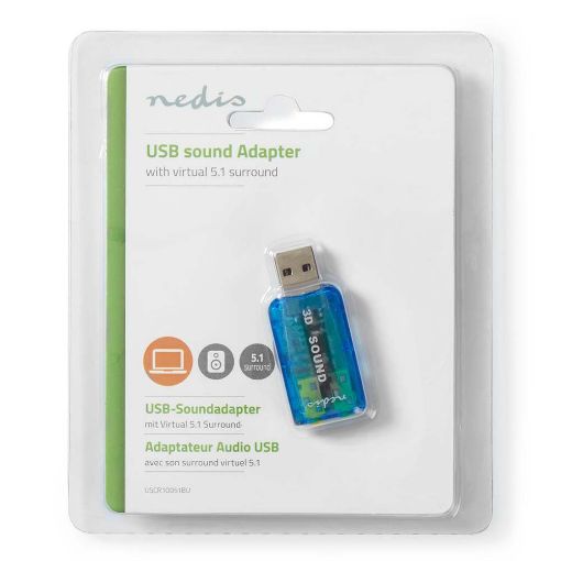 Εικόνα της External Soundcard Nedis USB 2.0 Black USCR10051BU