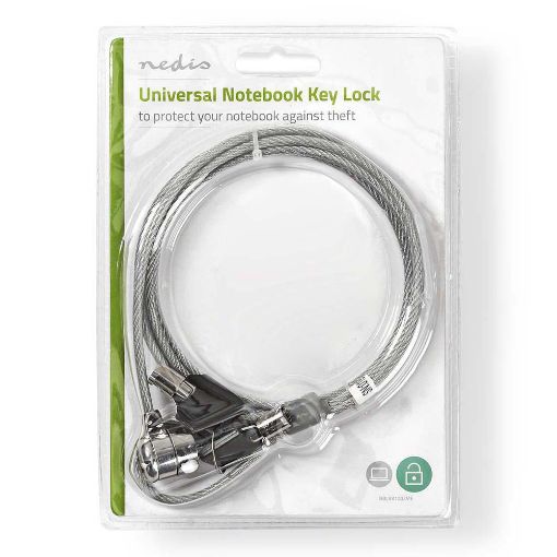 Εικόνα της Universal Notebook Lock Nedis 1.8m Silver NBLKK1002ME