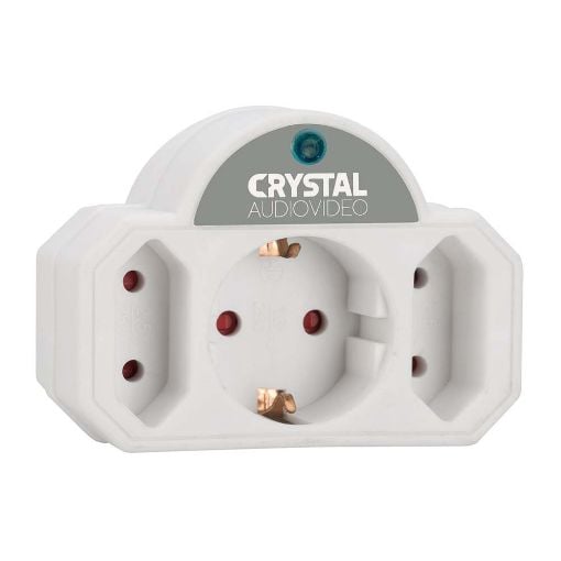 Εικόνα της Πολύπριζο Ασφαλείας 3 Θέσεων Crystal Audio SPW21-1300-70 1300J White