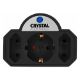 Εικόνα της Πολύπριζο Ασφαλείας 3 Θέσεων Crystal Audio SP21-1300-70 1300J Black