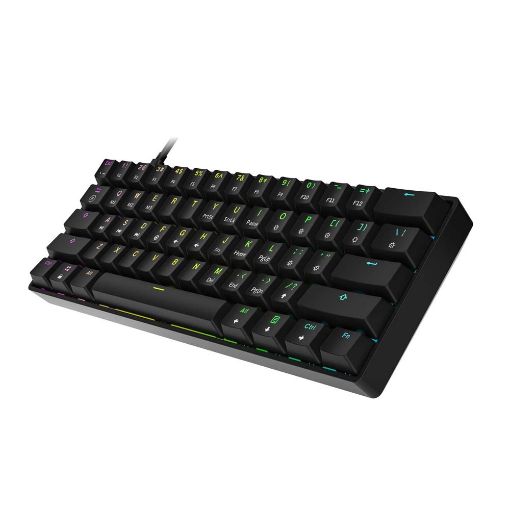 Εικόνα της Πληκτρολόγιο HK Gaming GK61 RGB Gateron Black Switch (US) Black
