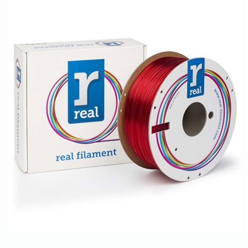 Εικόνα της Real PETG Filament 1.75mm Spool of 1Kg Transparent Red