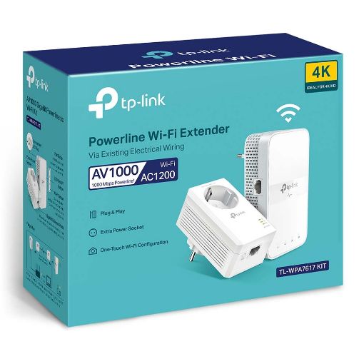 Εικόνα της Powerline Tp-Link TL-WPA7617 v1 AV1000 Wireless Passthrough Starter Kit