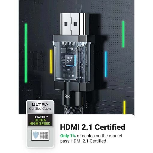 Εικόνα της Καλώδιο Ugreen HD135 HDMI 2.1 Braided 2m 8K/60Hz Black 70321