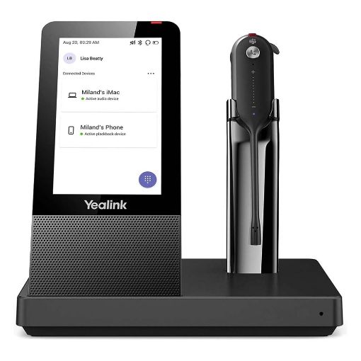 Εικόνα της Headset Yealink WH67 DECT Wireless + WHC60 Charging Station Black 04-17-0032