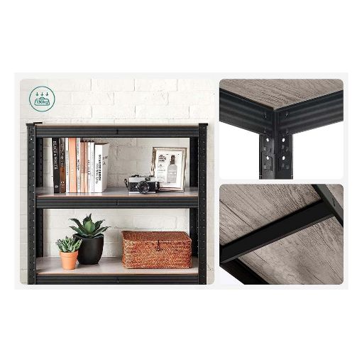 Εικόνα της Songmics Ραφιέρα Dexion με 5 Ράφια 150 x 75 x 30 cm Black/Brown GLR030B11