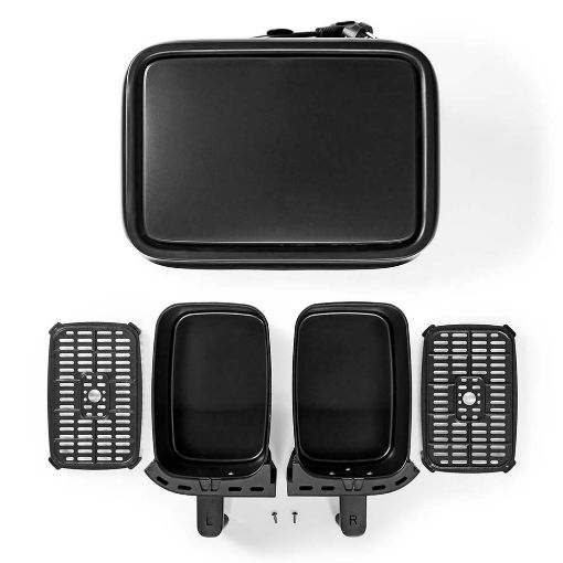 Εικόνα της Φριτέζα Αέρος Nedis 2 x 3.8Lt 2850W Black KAAFD350EBK