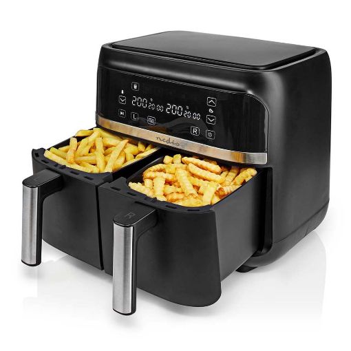 Εικόνα της Φριτέζα Αέρος Nedis 2 x 3.8Lt 2850W Black KAAFD350EBK