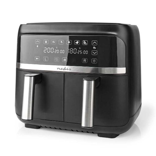Εικόνα της Φριτέζα Αέρος Nedis 2 x 3.8Lt 2850W Black KAAFD350EBK