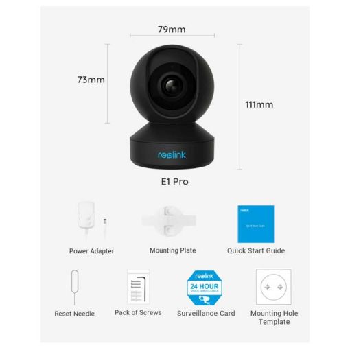 Εικόνα της Indoor IP Camera Reolink E1 Pro v2 Pan/Tilt 2K Dual-Band Wireless Black