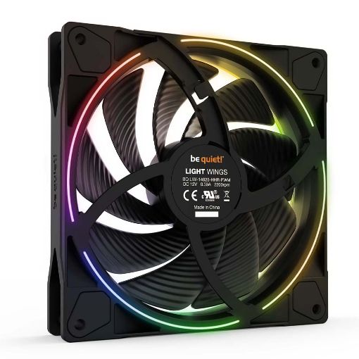 Εικόνα της Case Fan Be Quiet! Light Wings High-Speed ARGB 140mm (3-Pack) Black BL079