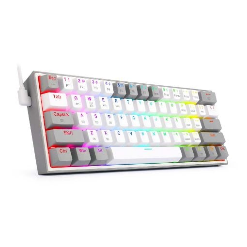 Εικόνα της Πληκτρολόγιο Redragon K616 Fizz Pro RGB Wireless Red Switches (US) White/Grey