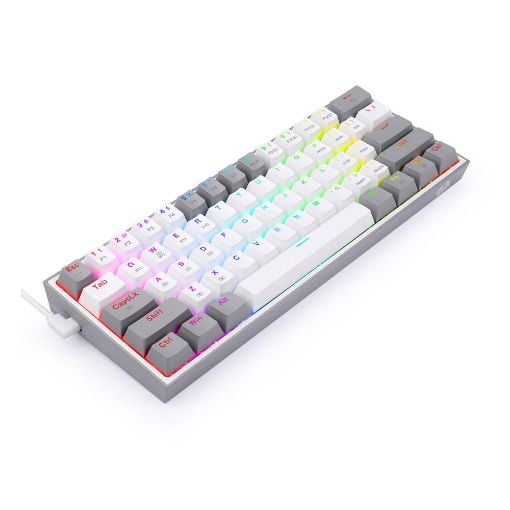 Εικόνα της Πληκτρολόγιο Redragon K616 Fizz Pro RGB Wireless Red Switches (US) White/Grey
