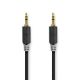 Εικόνα της Καλώδιο Nedis Audio 3.5mm M/M 3m (Gold Plated) Black CABW22000AT30
