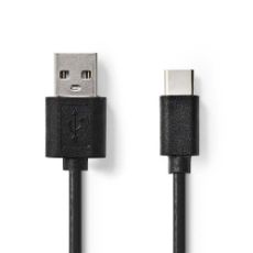 Εικόνα της Καλώδιο Nedis USB 2.0 to USB-C M/M 1m Black (Polybag) CCGT60600BK10