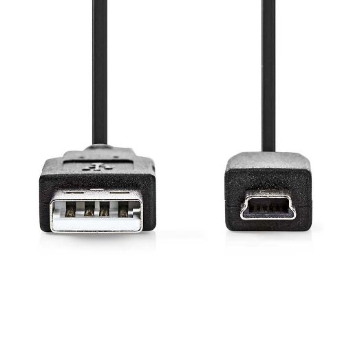 Εικόνα της Καλώδιο Nedis USB 2.0 to Mini USB AM/BM 3m Black (Polybag) CCGP60300BK30