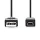 Εικόνα της Καλώδιο Nedis USB 2.0 to Mini USB AM/BM 5m Black (Polybag) CCGP60300BK50