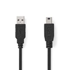 Εικόνα της Καλώδιο Nedis USB 2.0 to Mini USB AM/BM 5m Black (Polybag) CCGP60300BK50