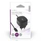 Εικόνα της Φορτιστής Nedis Quick Charge 15W με Ενσωματωμένο Καλώδιο USB-C 1.5m Black WCHAC300ABK
