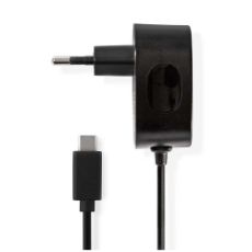 Εικόνα της Φορτιστής Nedis Quick Charge 15W με Ενσωματωμένο Καλώδιο USB-C 1.5m Black WCHAC300ABK