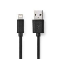 Εικόνα της Καλώδιο Nedis USB 2.0 to Lightning Black 1m (Polybag) CCGP39300BK10