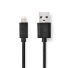 Εικόνα της Καλώδιο Nedis USB 2.0 to Lightning Black 2m (Polybag) CCGP39300BK20