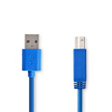 Εικόνα της Καλώδιο Nedis USB 3.0 AM/BM 2m Blue (Polybag) CCGP61100BU20
