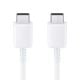 Εικόνα της Καλώδιο Samsung USB-C to USB-C 1m White (3A) EP-DA705BWEGWW