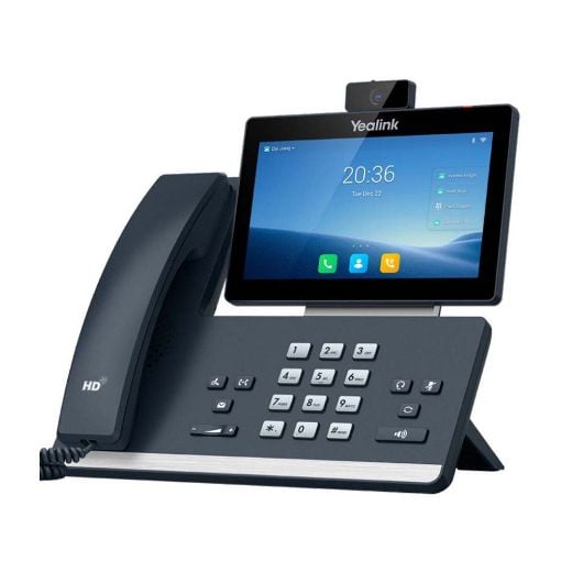 Εικόνα της Ενσύρματο Τηλέφωνο Yealink SIP T58W PoE with Camera Black