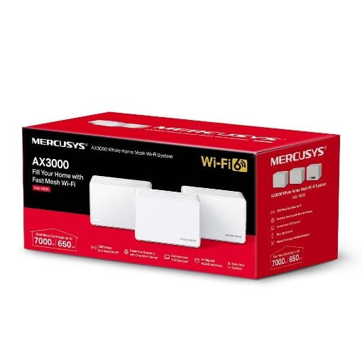 Εικόνα της Access Point Mercusys Halo H80X AX3000 Whole Home Mesh Wi-Fi 6 System (3-pack)