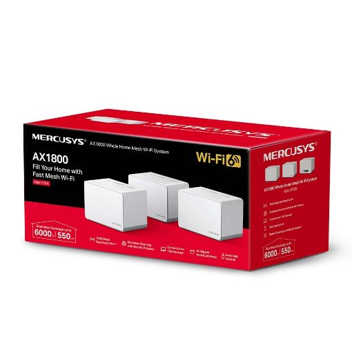 Εικόνα της Access Point Mercusys Halo H70X AX1800 Whole Home Mesh Wi-Fi 6 System (3-pack)