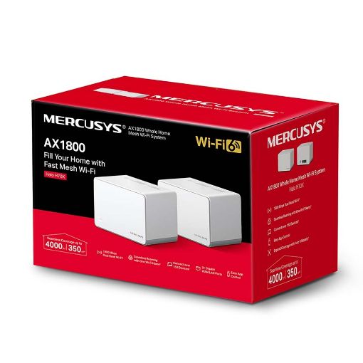 Εικόνα της Access Point Mercusys Halo H70X AX1800 Whole Home Mesh Wi-Fi 6 System (2-pack)