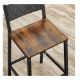 Εικόνα της Vasagle Σετ Σκαμπό Μπαρ με Πλάτη Brown/Black 2τμχ LBC070B01