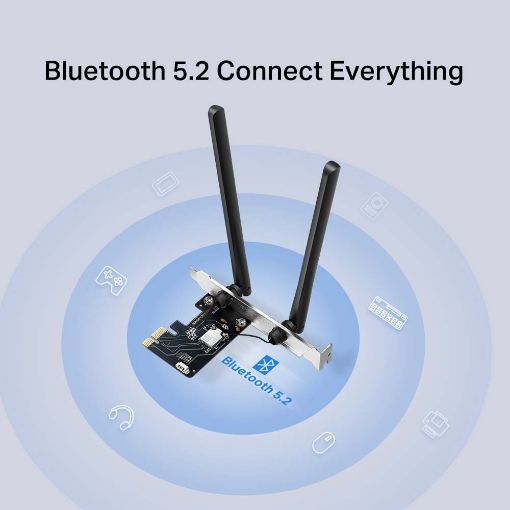 Εικόνα της Wireless Lan Card Mercusys AXE5400 WiFi 6E Bluetooth v5.2 PCIe MA86XE