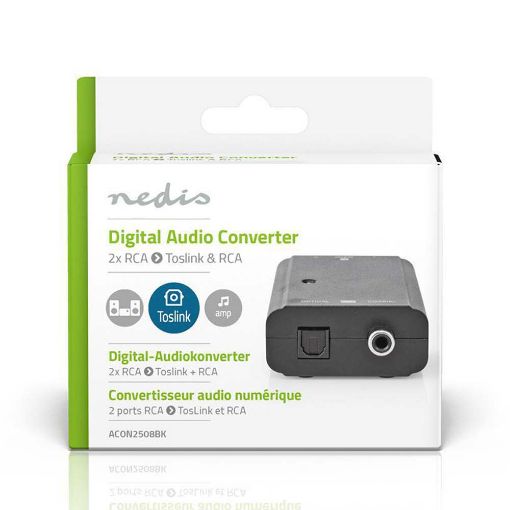 Εικόνα της Audio Converter Nedis RCA/Toslink to 2 x RCA F/F Black ACON2508BK