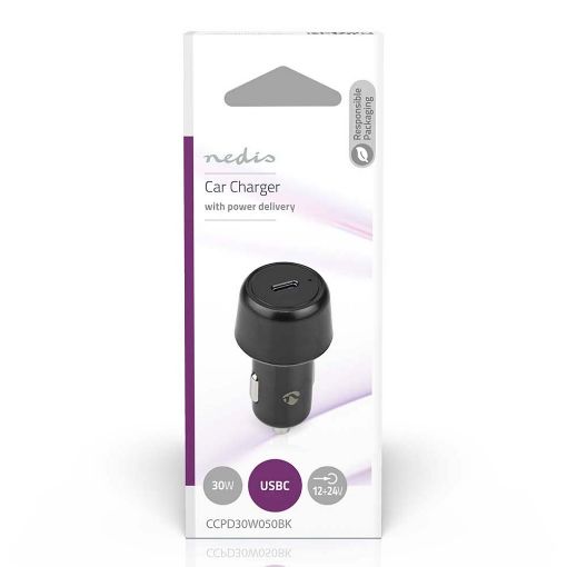 Εικόνα της Φορτιστής Αυτοκινήτου Nedis USB-C 30W Black CCPD30W050BK